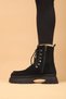 Seria Black Colored Zippered Suede Women's Boots - 4
