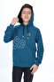 Boy's Relax Fit Hooded Pocket Lightweight Drop Shoulder Printed Sweatshirt - 2