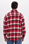 Men's relaxed fit comfortable cut double pocket winter plaid lumberjack shirt - 7