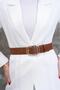 Gold Buckle Women's Belt Dress Belt Waist Belt Body Belt Trouser Belt - 4