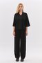 Wide leg ribbed pants