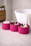 Trio Nest 3-Piece Jute Wicker Decorative Basket Set 25cm Diameter X 18cm Height Organizer Stylish - 2