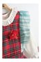 Girls' Red Plaid Tulle Ruffle Christmas and Party Dress - 3
