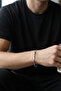 Italian Model Men's Steel Bracelet – Silver Color 2 mm Thin Chain Design - 3