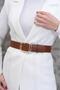 Gold Buckle Women's Belt Dress Belt Coat Belt Shirt Belt Body Belt - 4