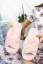 Set of 3 Women's Plush House Slippers with Cross Straps, Open Toe, Soft Insole, Stylish Winter Slipper Model - 6