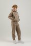 Border Fz.7 Young Child Hooded Sweatshirt with Kangaroo Pocket Brown - 5