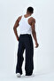 Long Leg up to 12XL Oversized Pleated Navy Blue Trousers Men - 2