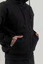 Border Fz.7 Full Length Zippered Kangaroo Pocket Men's Hooded Sweatshirt Black - 4