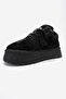 RAVEN Black Suede Genuine Leather Women's Platform Sneakers - 4