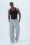 S-12Xl Loose Fit Wide Leg 4 Seasons Men's Gray Pants - 3