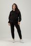 Clubby Ir Zone Full Length Zippered Women's Hooded Sweatshirt Black - 5