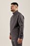 Power 22 Cr Line Full Length Zippered Men's (Large Size) Mock Neck Sweatshirt Smoked - 2