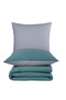 Ranforce 100% Cotton Double Duvet Cover Set Solid Color Turquoise - Gray - 5
