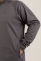 Power 22 Cr Line Full Length Zippered Men's (Large Size) Mock Neck Sweatshirt Smoked - 6
