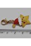 Star Model Santa Claus Hat New Year's Themed Yellow Color Coated Enamel Embroidered Keychain - 3