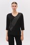V-neck tweed leather and velvet Paneled truvakar - 2