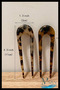 Leopard Patterned French Pin Hair Clip |   Acetate U Bun Hairpin |   Minimal Stylish Design - 6
