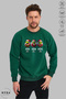 Unisex Long Sleeve Drink-Drank-Drunk Printed Crew Neck Hoodless Fleece-Lined Oversized Sweatshirt - 2