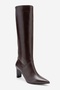 Merla Brown Skin Genuine Leather Women's Heeled Boots - 7