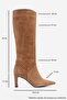 Merla Earth Suede Genuine Leather Women's Heeled Boots - 3