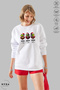 Unisex Long Sleeve Drink-Drank-Drunk Printed Crew Neck Hoodless Fleece-Lined Oversized Sweatshirt - 2