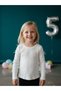 Baby Girl Cotton Sleeves Bow Detailed Ribbed Knit Blouse - 3