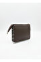 Stylish Women's Bag with Brown Chain Strap and Studs - Three Compartments - 2