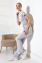 Ribbed Knit Short T-Shirts Flared Sets - 7