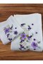 Yoncagül Embroidered White Color Towel Set for Mother and Daughter, Dowry Towel, 3-Piece Towel Set - 5