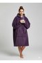 Wellsoft Hooded Wearable Tv Blanket Unisex Oversized Purple (1 Piece) - 2