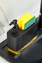 Modern Countertop Liquid Soap Dispenser with Transparent Base - Sponge Compartment (550 ml) - 2