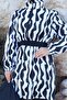 Burkini Zebra Patterned Women's Hijab Swimsuit 4-Piece Set with Bonnet and Bag Beachwear - 3