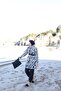 Burkini Zebra Patterned Women's Hijab Swimsuit 4-Piece Set with Bonnet and Bag Beachwear - 2