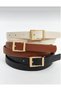 3-Piece Set Women's Belt Trouser Belt Dress Belt Waist Belt Shirt Belt Coat Belt - 4