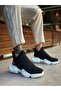 Ba0401 Laceless Comfortable High Sole Black Suede Men's Sports Half Ankle Boots - 2