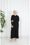 Corded Polo Collar Knitwear Dress - 2