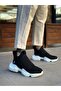Ba0401 Laceless Comfortable High Sole Black Suede Men's Sports Half Ankle Boots - 3