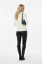 Women's Heart and Checkerboard Patterned Knit Sweater - 6