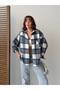 WOMEN'S PLAID POCKETED OVERSIZE RELAXED FIT FLANNEL SHIRT SGT1008 - 5