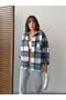 WOMEN'S PLAID POCKETED OVERSIZE RELAXED FIT FLANNEL SHIRT SGT1008 - 4