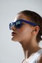 Transparent Blue Framed Mirror Glass Uv Protection Sunglasses - 2