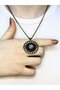 Natural Stone Moonstone Natural Stone Round Model Ancient Woman Necklace Euk49Ay