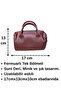 Women's Burgundy Mini Shoulder & Hand Bag – Single Compartment with Zipper and Adjustable Long Strap (17X13X10 cm) - 8