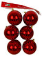 Orca Ornament Shiny Matte Red 6cm Set of 6 Well-Behaved Christmas Tree Ornament - 2