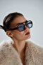 Leopard Pattern Modern Retro Uv Protection Cateye Sunglasses - 3