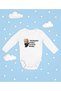 After My Grandfather, I'M the Boss! Written Cotton Soft Unisex Snap Fastener Long Sleeve Bodysuit