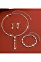 Irene Necklace Earrings Bracelet Three-Piece Set Gift Jewelry Set - 4