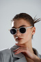 Modern Retro Trend Uv Protection Sunglasses with Round Frame Black Glass - 5