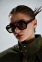 Leopard Pattern Modern Retro Uv Protection Cateye Sunglasses - 4